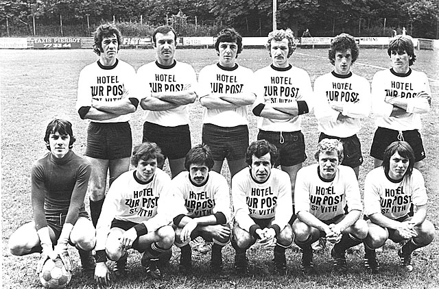 1977-78: Obere Reihe v.l.n.r.:  R. Löhrer, Trainer R. Classen, R. Wiesen,  N. Margraff, E. Classen, R. Wagner  Untere Reihe v.l.n.r.:  K.-J. Frauenkron, I. Szabo, W. Jauss, E. Pflips, F. Thommessen, G. Klauser